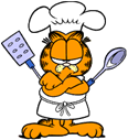Chef Garfield, the unhappy cook | Garfield, Family and consumer ...